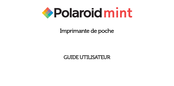 Polaroid mint POLMP02 Guide Utilisateur