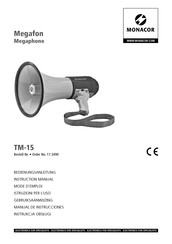 Monacor TM-15 Mode D'emploi