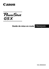 Canon PowerShot G5 X Guide De Mise En Route