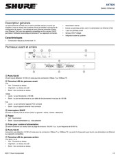 Shure AXT620 Manuel D'utilisation