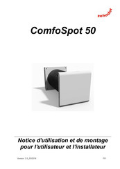 Zehnder ComfoSpot 50 Notice D'utilisation Et De Montage