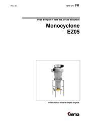 Gema Monocyclone EZ05-32000 Mode D'emploi Et Liste Des Pièces Détachées