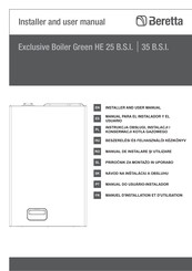 Beretta Exclusive Boiler Green HE 35 B.S.I. Manuel D'installation Et D'utilisation