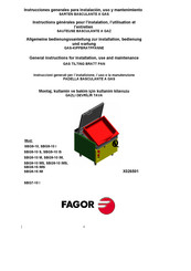 Fagor X026501 Instructions Pour L'installation, L'utilisation Et L'entretien