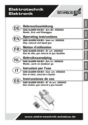 Elektrotechnik Schabus GAS ALARM GX-B3 Notice D'utilisation