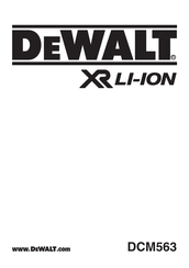 DeWalt XR DCM563P1-QW Traduction De La Notice D'instructions Originale