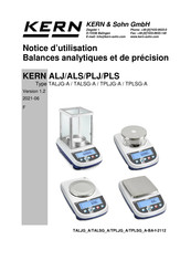 KERN and SOHN ALJ 210-5A Notice D'utilisation