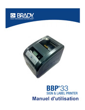 Brady BBP 33 Manuel D'utilisation