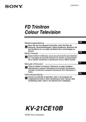 Sony FD Trinitron KV-21CE10B Mode D'emploi