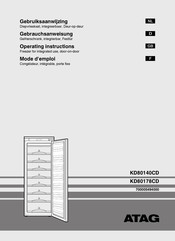 Atag KD80140CD Mode D'emploi