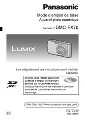 Panasonic LUMIX DMC-FX70 Mode D'emploi De Base