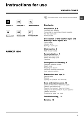 Hotpoint ARMXXF 1690 Mode D'emploi