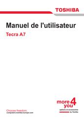 Toshiba Tecra A7 Manuel De L'utilisateur