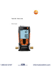 TESTO 552 Mode D'emploi