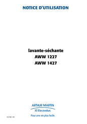 Electrolux ARTHUR MARTIN AWW 1427 Notice D'utilisation