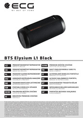 ECG BTS Elysium L1 Black Mode D'emploi