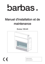 barbas Evolux 100-45 Manuel D'installation Et De Maintenance