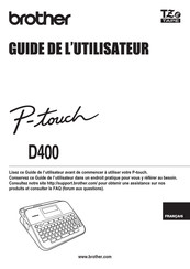 Brother P-touch D400 Guide De L'utilisateur