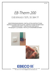EBECO E 85 816 63 Instructions De Montage