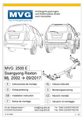 MVG 2500 E Notice De Montage