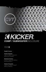 Kicker TCVT8 Manuel D'utilisation