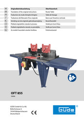 Güde OFT 855 Traduction Du Mode D'emploi D'origine