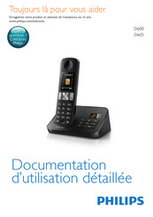 Philips D605 Documentation D'utilisation Détaillée
