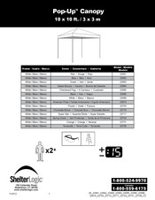 ShelterLogic Pop-Up 22561 Mode D'emploi