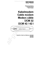 Kathrein DCM 42 Guide D'utilisation