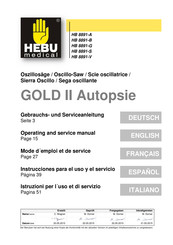 HEBU medical HB 8891-B Mode D'emploi Et De Service