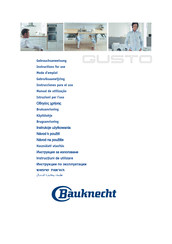 Bauknecht GUSTO Mode D'emploi