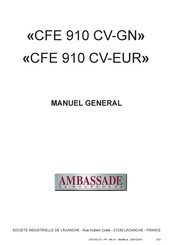 Ambassade de Bourgogne CFE 910 CV-EUR Manuel