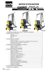 GYS POT DC LCX Notice D'utilisation