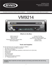 Jensen VM9214 Instructions D'installation