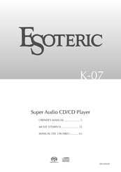 Esoteric K-07 Mode D'emploi