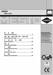 Mesto PROFI 3270 Mode D'emploi