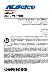 ACDelco ARG1207 Manuel Informations Du Produit