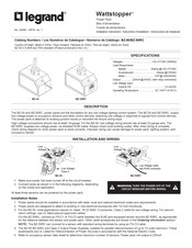 LEGRAND Wattstopper BZ-50RC Instructions D'installation