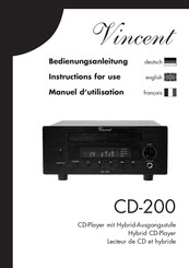 VINCENT CD-200 Manuel D'utilisation