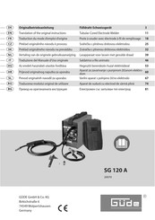 Güde SG 120 A Traduction Du Mode D'emploi D'origine