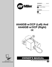 Miller AA-40GB W/OCP LEFT W/CE Mode D'emploi