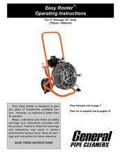 General Pipe Cleaners Easy Rooter Manuel D'instructions