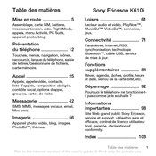 Sony Ericsson K610i Mode D'emploi