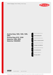 Fronius Acctiva easy 1202 Instructions De Service