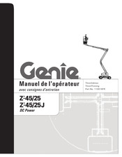 Genie Z-45/25 DC Manuel De L'opérateur Avec Consignes D'entretien