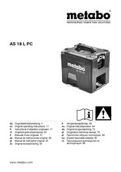 Metabo AS 18 L PC Instructions D'utilisation Originales