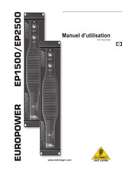 Behringer EUROPOWER EP1500 Manuel D'utilisation