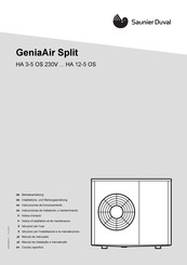 Saunier Duval GeniaAir Split HA 3-5 OS 230V Notice D'emploi