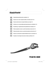 Pattfield Ergo Tools PE-ALB 18 Li Traduction De La Notice Originale