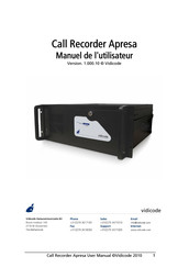 Vidicode Call Recorder Apresa Manuel De L'utilisateur